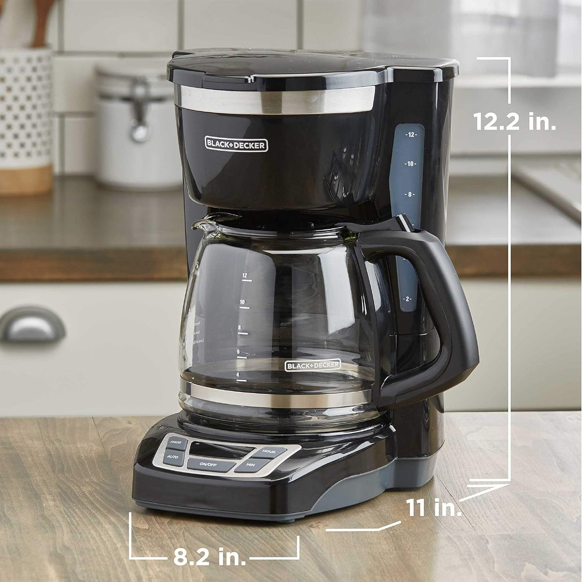 Black+Decker Coffee Maker 12 Cups – Dimensions