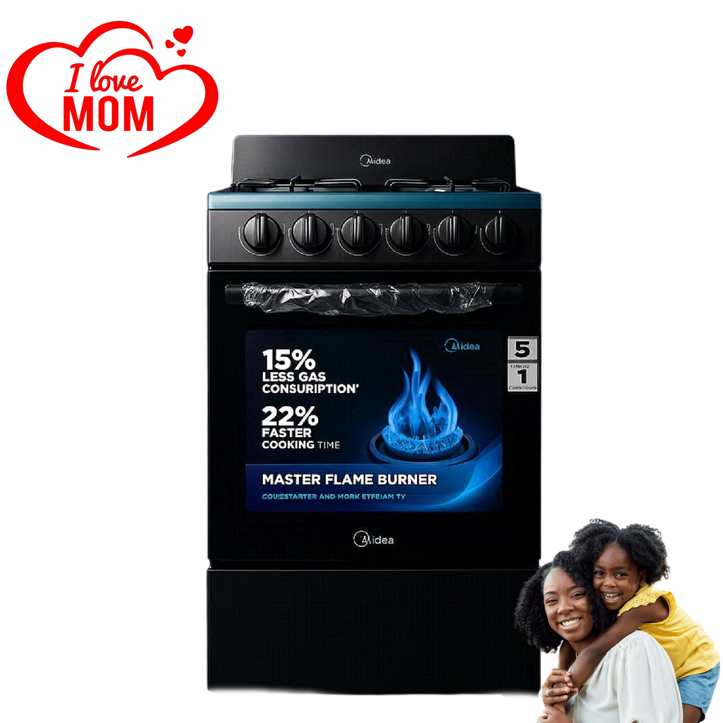 oven midea Black 20"/8654