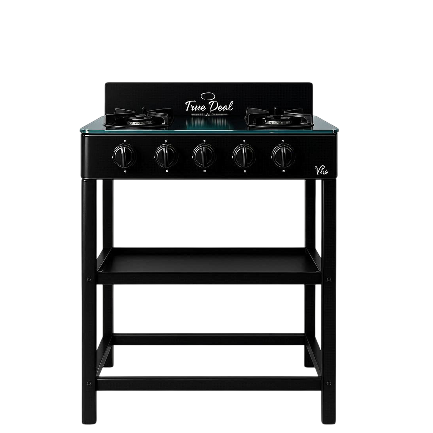 Top Chef Stove 5 Burners Black/8675