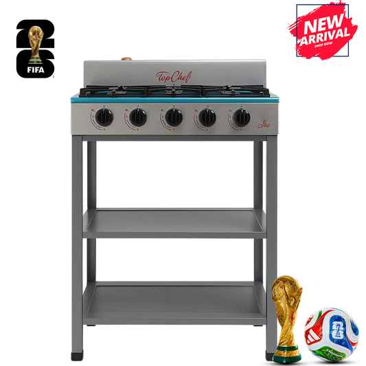 Top Chef Stove Silver  5 Burners/8674