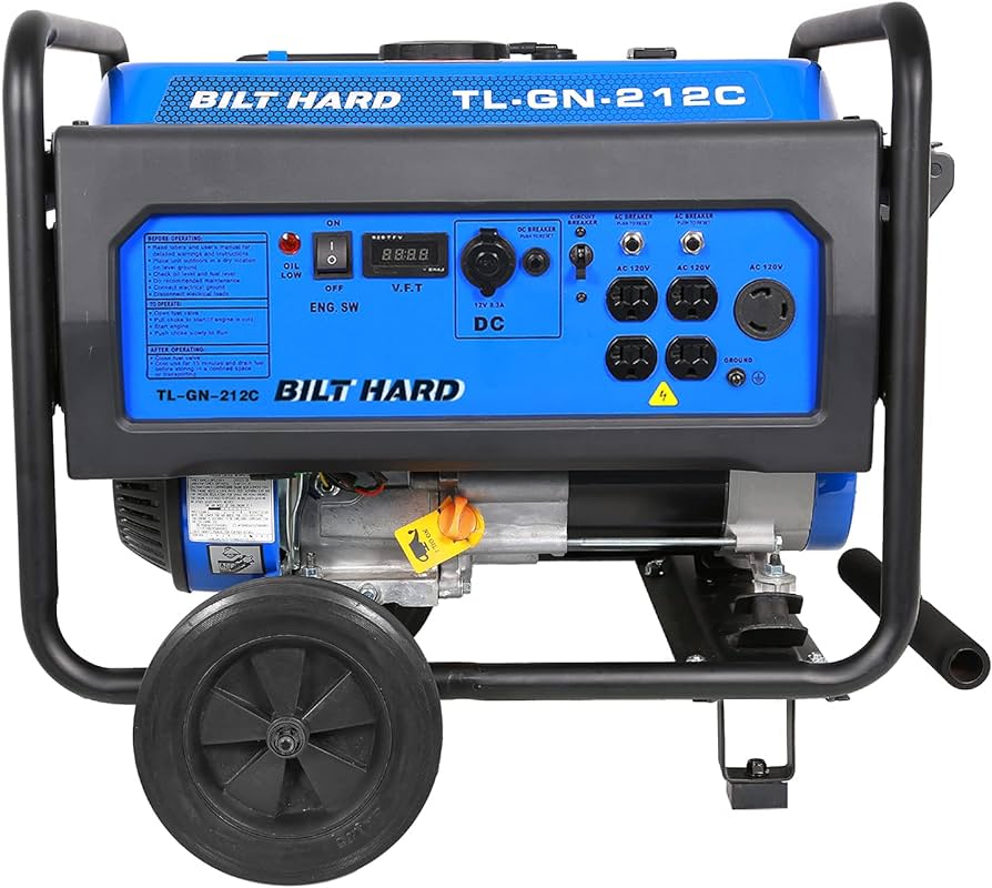 BILT HARD Quiet Inverter Generator 4500 Watt, Gas Powered Generator for Home Backup RV Ready