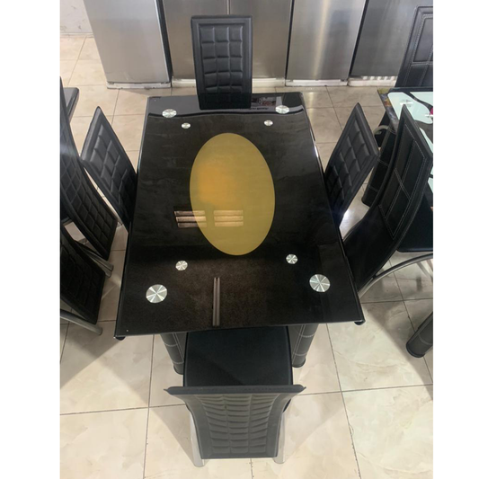 Dinning Table Set Black 5 Pieces/8427