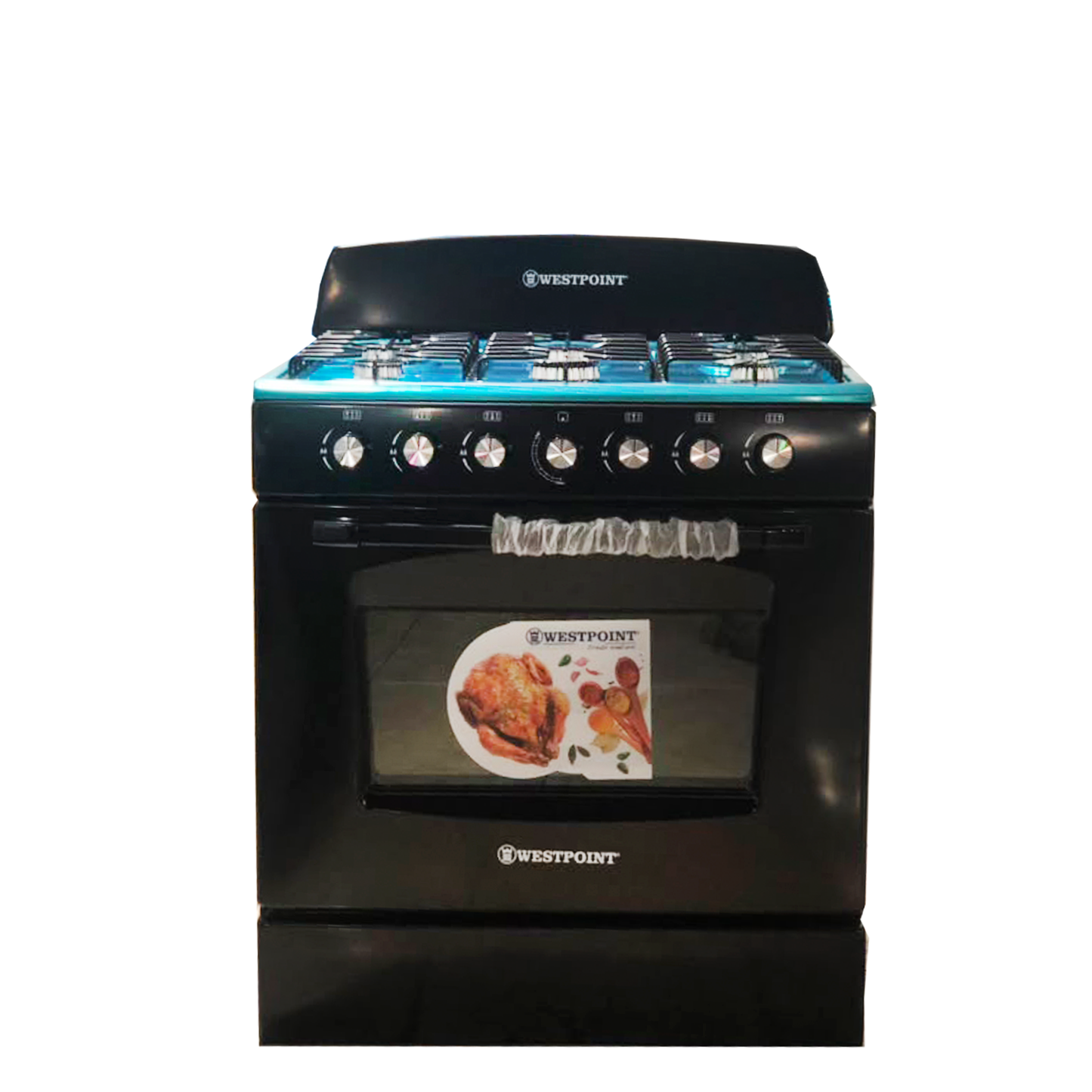 Oven Westpoint 30" Black with 6 Burners /8595