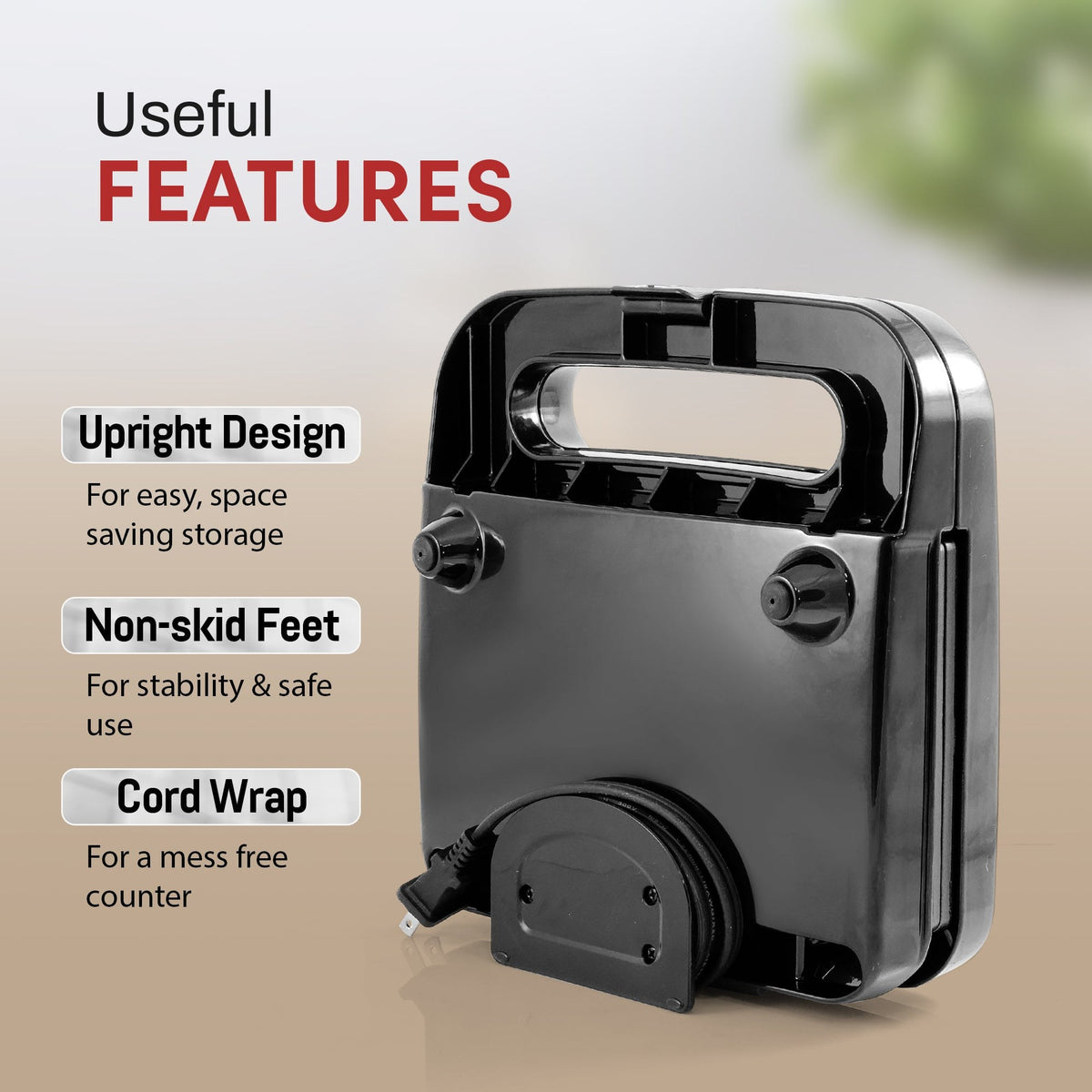 Elite Gourmet Panini Maker Stainless – Upright
