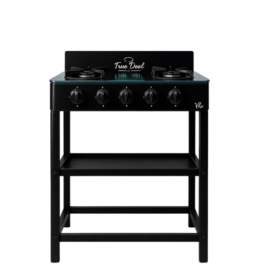 Top Chef Stove 5 Burners Black/8675