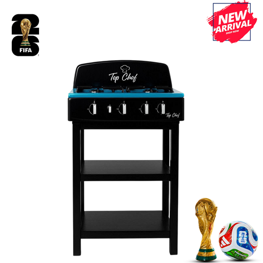 Top Chef Stove 4 Burners Black/8672