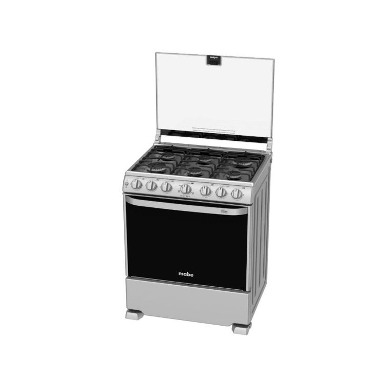 Mabe 30 inch 6 Burners Gas Range Silver EM7657C 8026 Electro Haiti